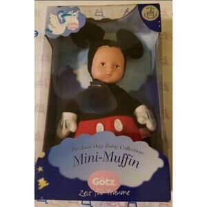 Gotz DISNEY Mini-Muffin MICKEY-MOUSE Doll 2003 8” Vinyl NIB Baby Collection Rare